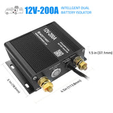 12V 200 Amp Dual Battery Isolator Kit